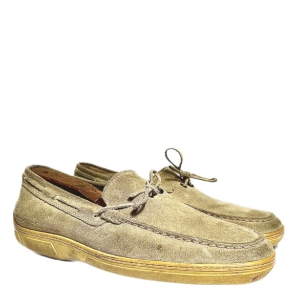 Tod's Suede Nubuck Boat Shoes Loafers. Vintage. Rare. Sz 10.5
